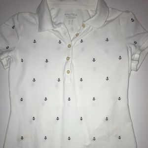 Anchor patterned collared shirt by Nautica.